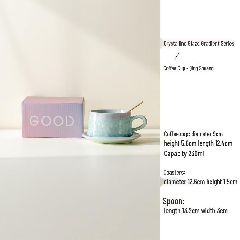 Hantun Nordic Ceramic Mug with Coaster & Spoon