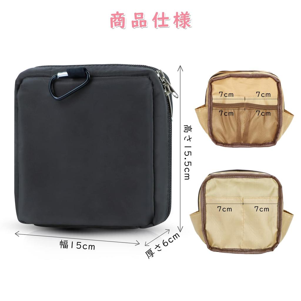 ENLAN Makeup Large with Carabiner for Cosmetic Mini Storage Pouch for Men and Women Pouch, Capacity, Hanging, Storage, Stand-Up Storage, Waterproof,