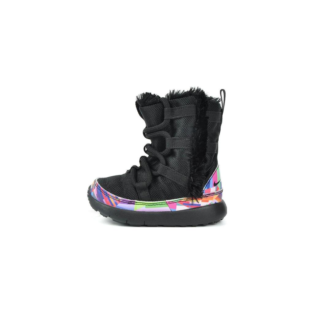 Nike Roshe One Comfortable Casual Slip-Resistant Durable High-Top Walking Shoes Baby Shoes Black 807746-002