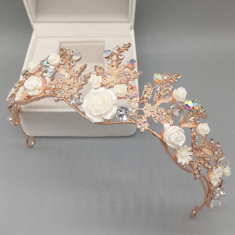 Girls Princess Crown Girls Crystal Headband Kids Birthday Hair Accessories Kids Crown Headgear