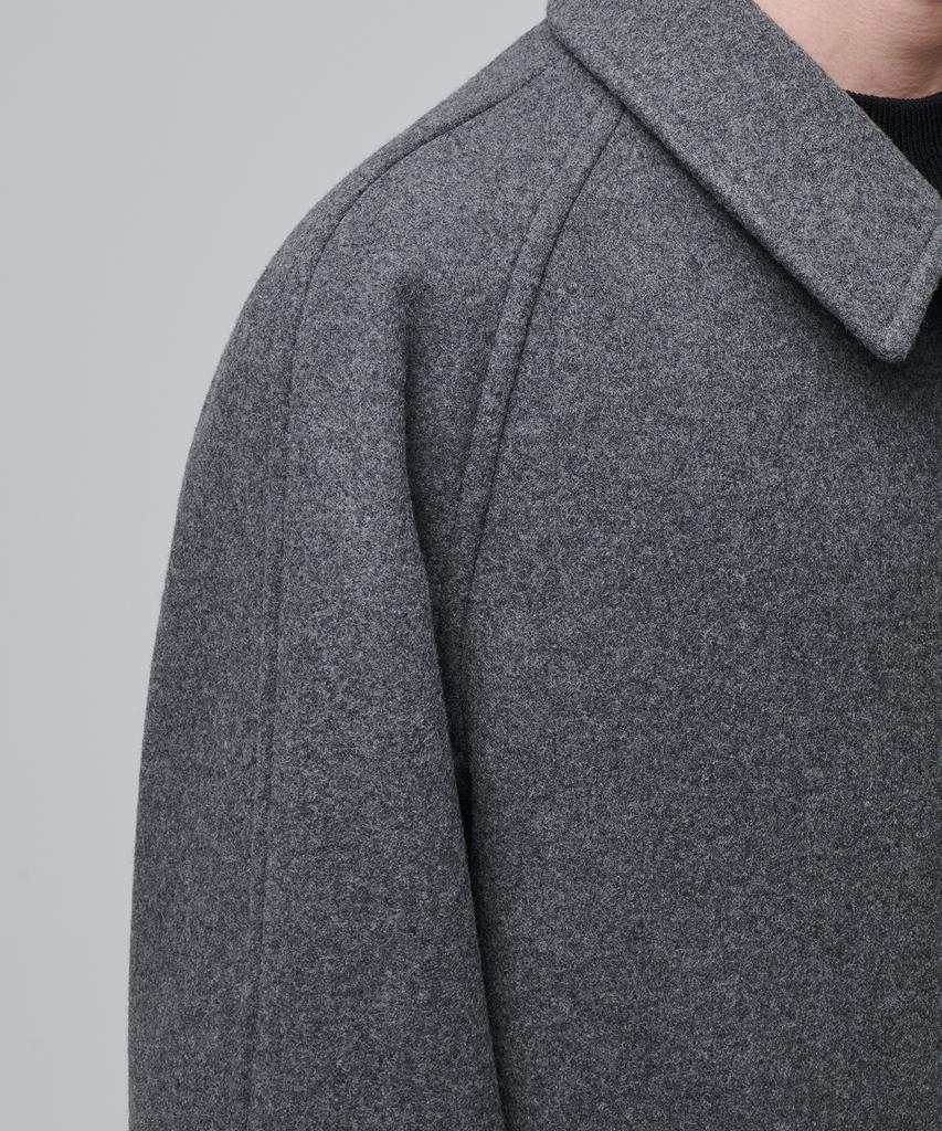 Musinsa Standard Cashmere Blend Oversized Balmacaan Coat [Medium Grey]