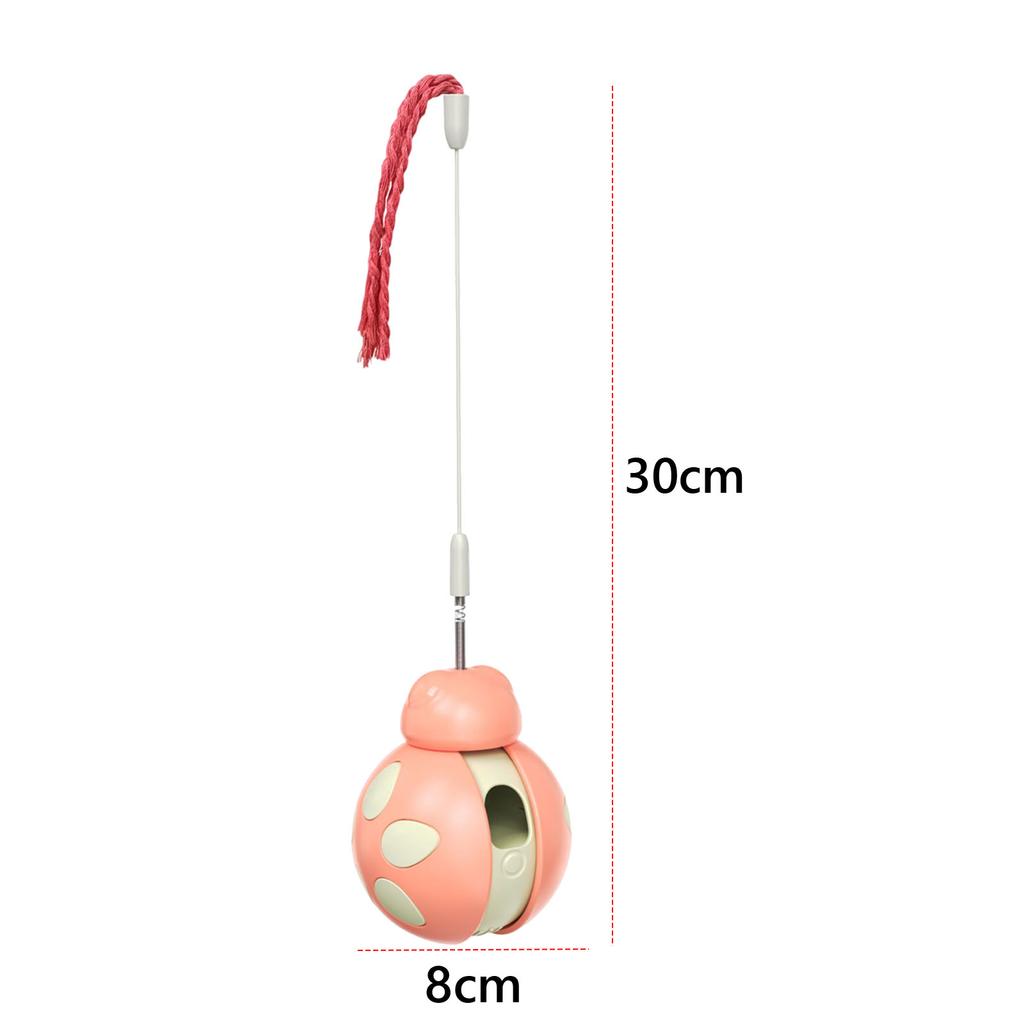 Interactive Cat Toy with Food Dispenser Leaky Food Container High-Bounce Cat Training Puzzle Toy for Kitten Small Adult Cat