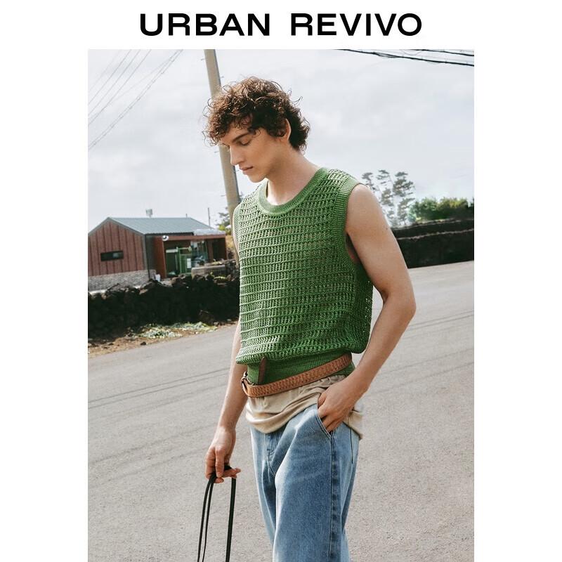 

Мужская майка с текстурной ажурной вязкой M