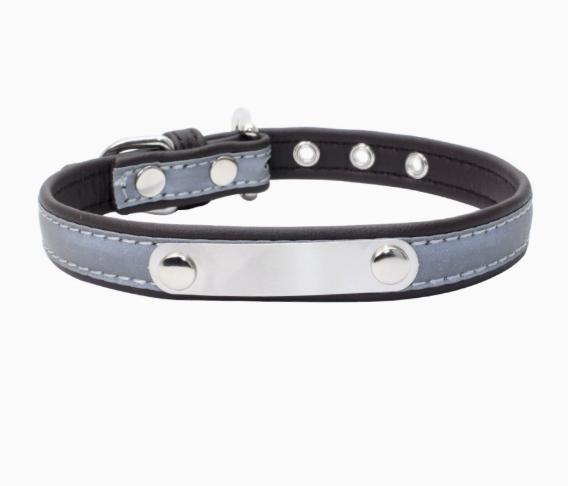 

Dog Collar PU Leather Engraved - Customized with Name, Unique Gift for Dog Lovers, Adjustable Puppy for Small Medium Large Breed XL кавовий