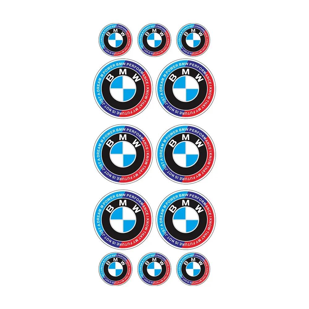 BMW Pegatina Reflectante Impermeable Redonda 3D con Logo de Coche para Decoración de Motocicleta de Carreras S1000 RR R1250 GS Pegatina Suave