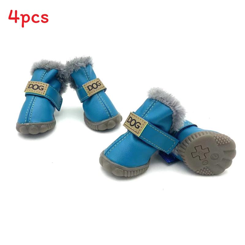 

Зимняя обувь для домашних животных, щенков, теплая, сноубутсы, водонепроницаемая, противоскользящая, дождевая обувь Navy,XL