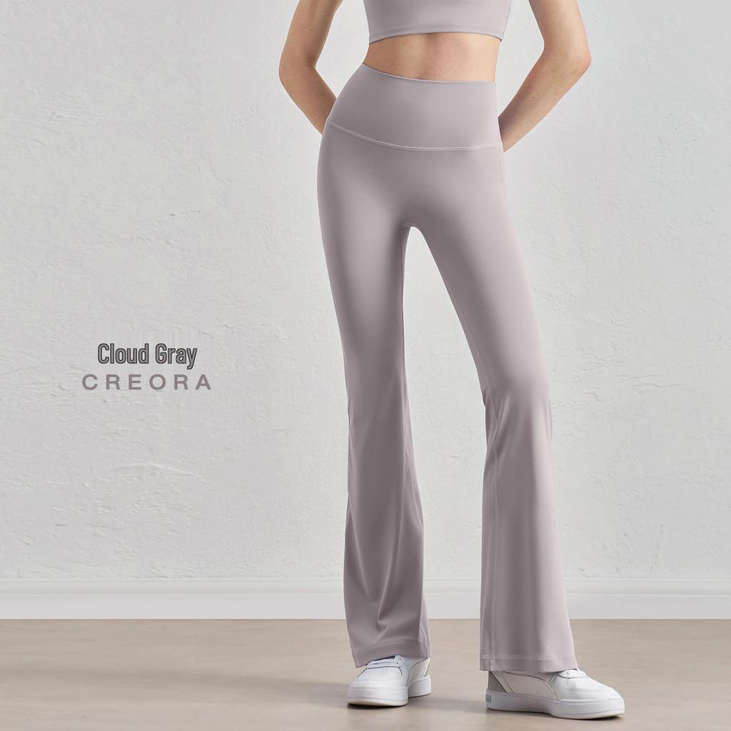 Calças de Yoga Flare de Cintura Alta para Primavera/Verão - Outdoor Perna Larga Ajuste Slim