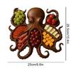 1Pc Wood Furnishings Snacks Personalized Cooked Food Platter Fun Fruit Home Decorative Octopus Shape Kitchen