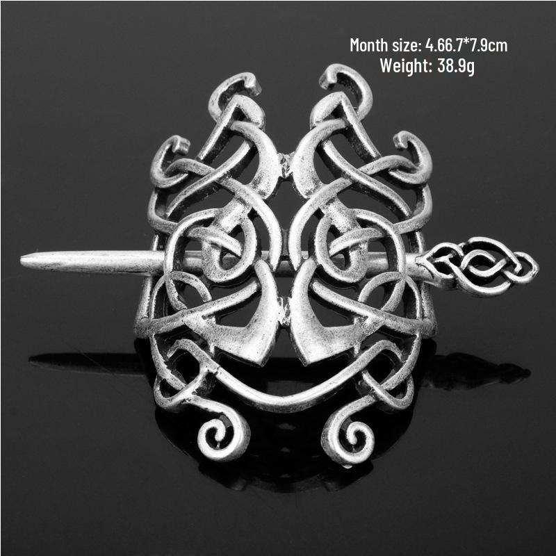 European & American Retro Celtic Knot Hairpin - Metal Crown Updo Clip