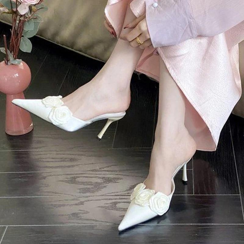 Fashion Elegant High Heeled Shoes Pointed Toe Woman Sandals Summer 2025 Fashion Pumps New Luxury Chaussure