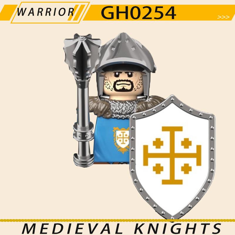 Medieval Military Jerusalem Tripoli Knight Building Blocks Castle Lionheart Hospital Teutonic Soldier Figures Warrior Bricks Toy