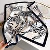 Zebra Print Mulberry Silk Twill Square Scarf