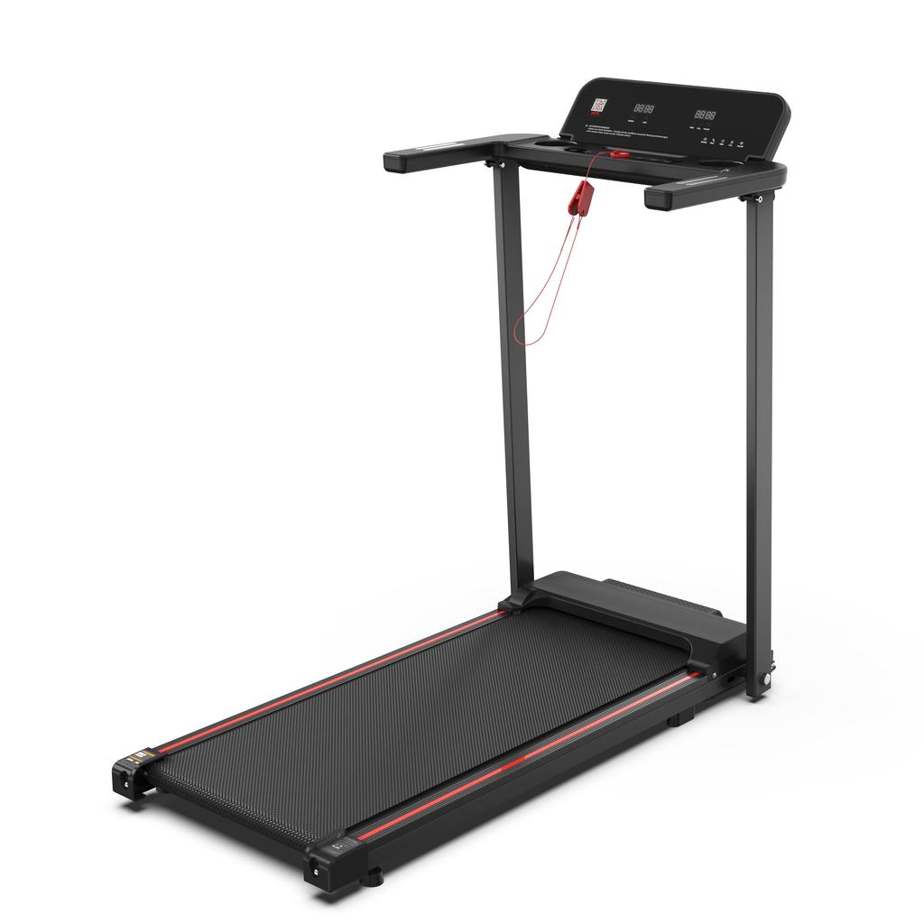 Folding treadmill for home use up to 12 km/h, with LED display, APP