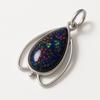 Natural Multi Color Opal Pear Cut Pendant 25.60 Ct Certified 925 Sterling Silver