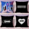 Rock 5 Seconds Of Summer Band Cushion Cover Plush Fabric Soft Double-Sided Printed Sofa Pillow Case Colorfast Home Decor Gift