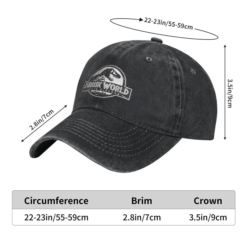 Jurassic World Movie Sun Baseball Cap Women Men Print Hip Hop Hats Summer Y2k Cute Outdoor Sport Sun-Proof Snapback Cap