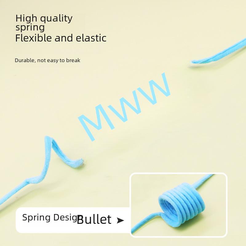 "Selbstunterhaltendes Katzenspielzeug aus Plüsch mit Feder und Saugnapf"