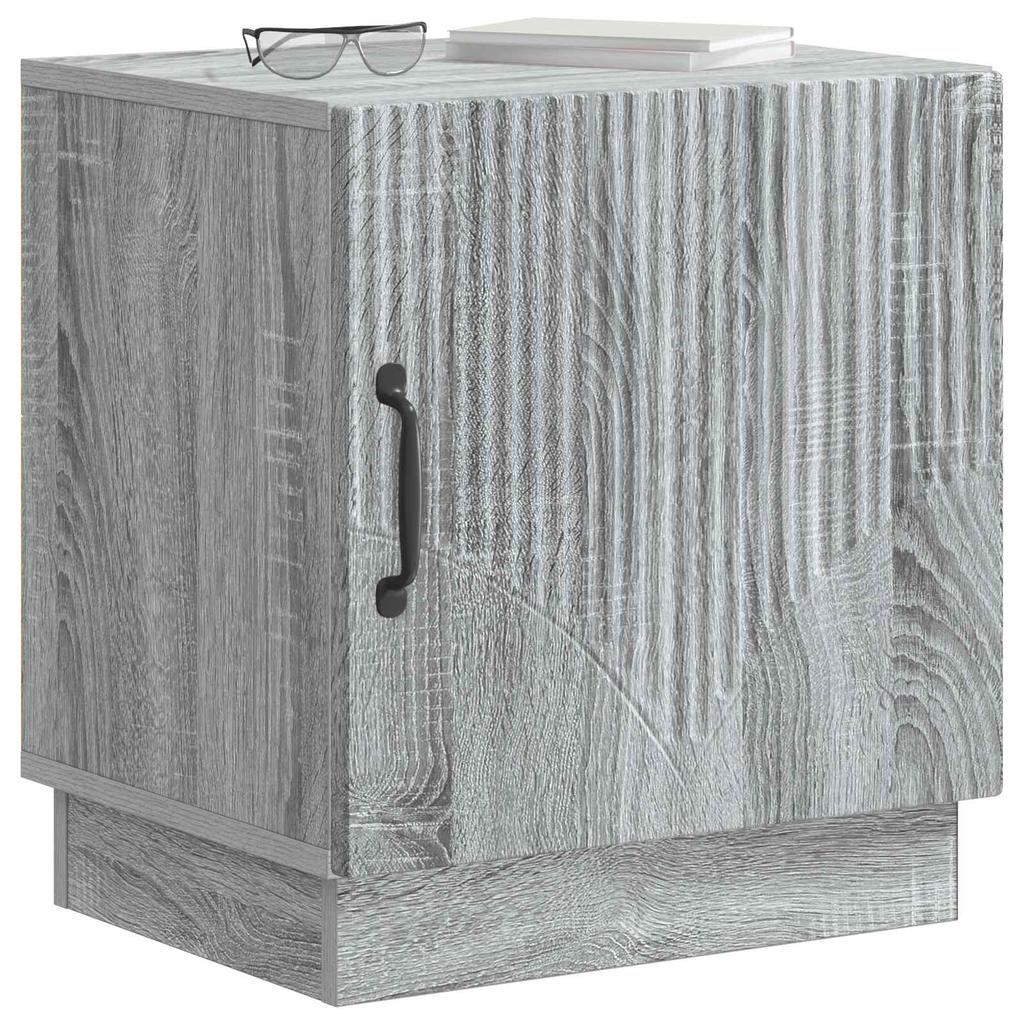 Nightstand Gray Sonoma 43 x 34.5 x 47 cm Engineered Wood