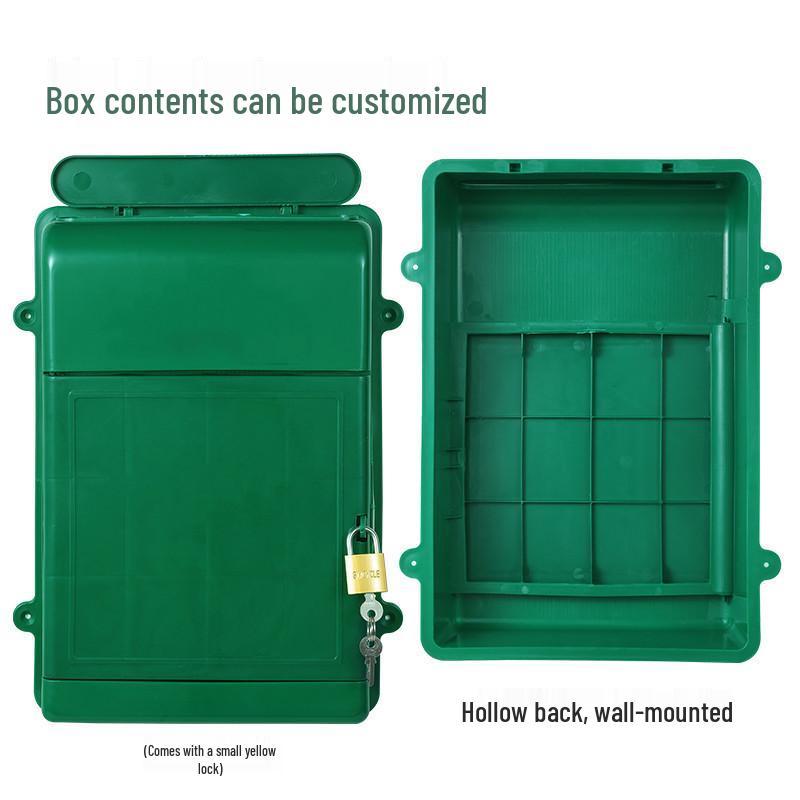 Compact Wall-Mounted Lockable Plastic Box for Mail, Complaints, Suggestions, and Milk