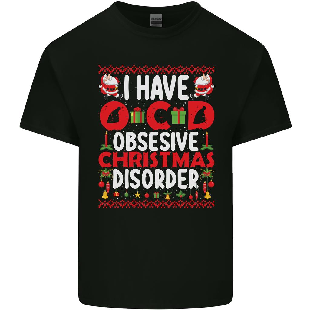 Christmas OCD Funny Xmas Unisexs Light Cotton TShirt