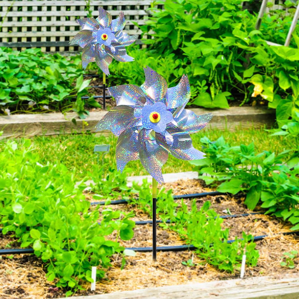 Odpędzasz Ptaki Wiatraczki Odblaskowe Błyszczące Strach na Wróble Wiatraczek Wiatrak Spinner Ogród Trawnik Podwórko Dekoracja Odstraszacz