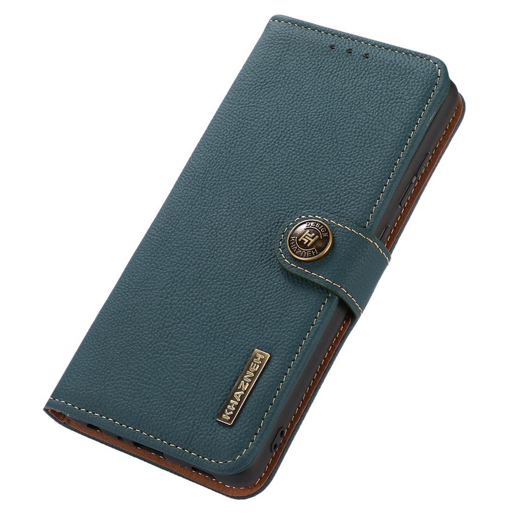 KHAZNEH For Sony Xperia 1 VI Case Wallet RFID Blocking Genuine Cow Leather Phone Cover