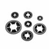 Kit 340 rondelles Starlock noir M3–M12 – rondelles de blocage en acier manganèse 65, boîte de rangement