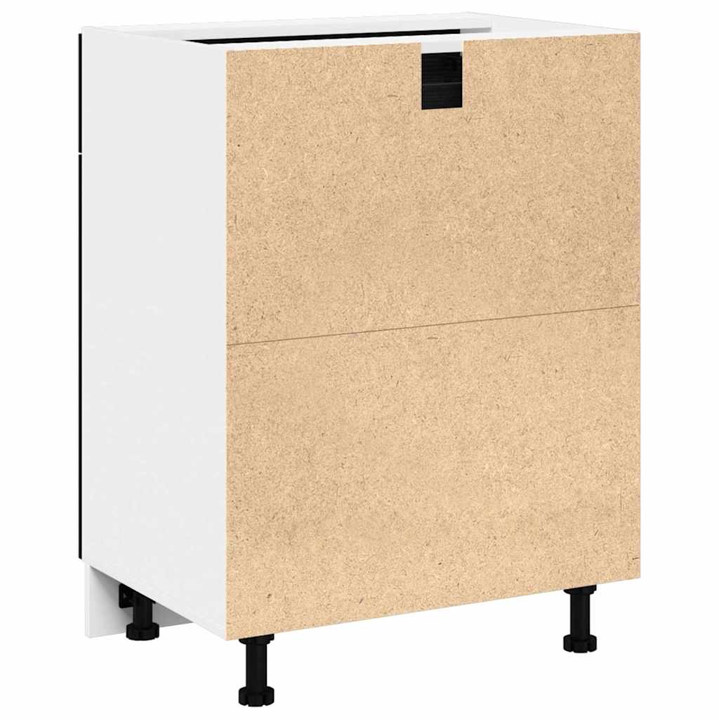 Hanging Cabinet with Shelf Black Oak Effect 60 x 46 x 81.5 cm