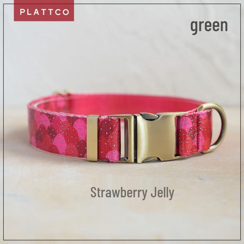 PLATTCO Sweet Fruit Series Pet Collar - Imitation Nylon Neck Collar PDC322 L (2.5cm x 49-55cm)