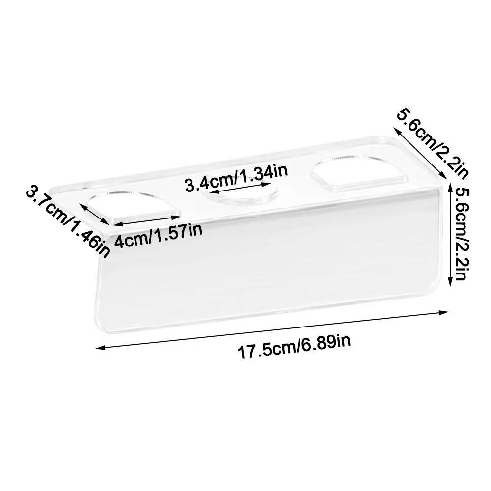 2Pcs Clear Hair Brushes Rack Wall Mounted Toilet Storage Shelf Bathroom Comb Holder  for Home
