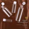 Transparent Plastic Bottle with Lid - Empty Small Trial Pack for Alcohol or Honey - Large Mouth Capsule Bottle