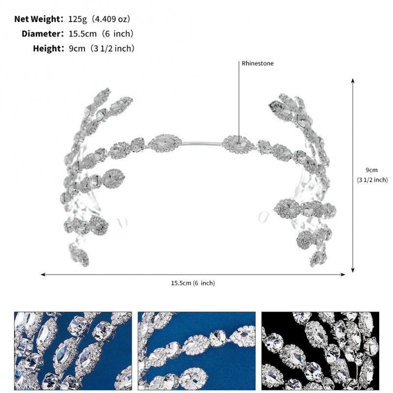

Bride Headwear Luxury Rhinestones Headband Wedding Styling Festival Party Hair Accessories Exaggerated Crystal