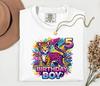 Leopard Birthday Boy Shirt, Rainbow 90s Inspired, Y2K Maximalist Tee