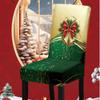 Christmas Dining Chair Cover Elastic Spandex Santa Claus Pattern Chair Slipcovers Cartoon Home Decoration Chair Covers