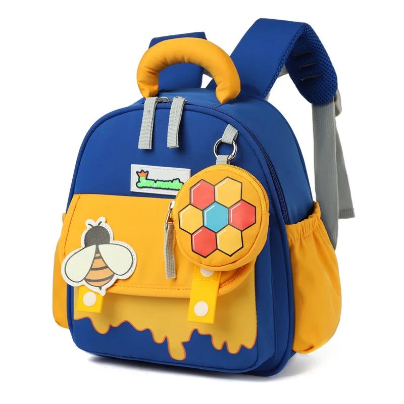 Cartoon Cute Lightweight Kindergarten Preschool Bookbags Toddler Animal Schoolbag Lunch Backpack for Kids Boys Girls Travel Bag