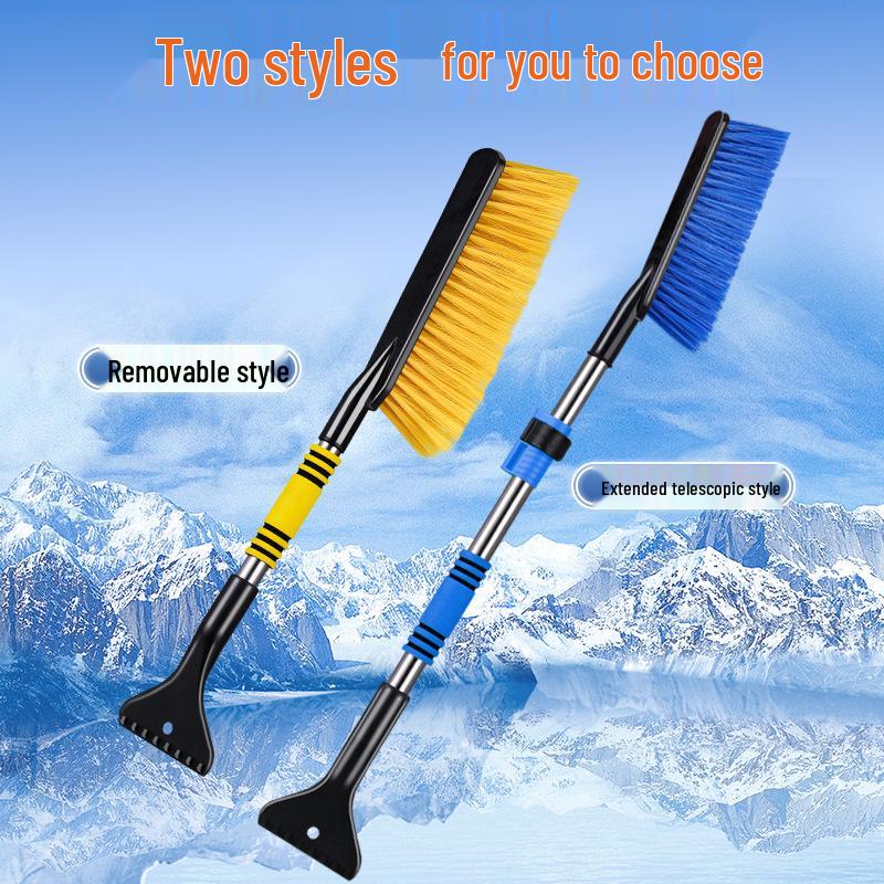 Multifunctional Snow Shovel & Ice Scraper with Long Handle – Gentle on Cars