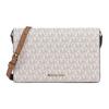Jet Set Monogram Faux Leather Crossbody Shoulder Bag Women Vanilla