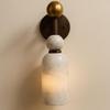 Luxury Alabaster Wall Sconce – Modern Brass Wall Light, Bedside Indoor Lamp