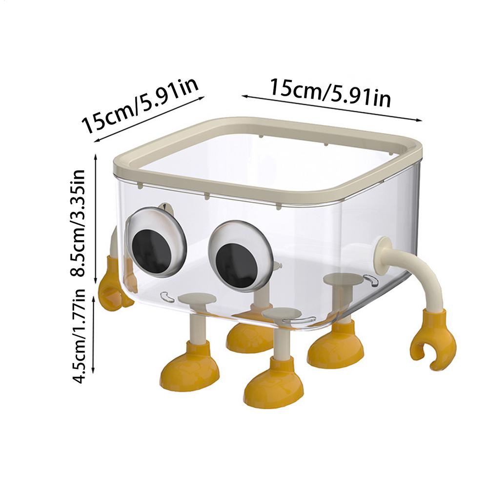 

Desktop Trash Can with Lid Garbage Waste Bin Organizer Bedroom Office Desk Storage Box Transparent Durable Plastic Home Supplies