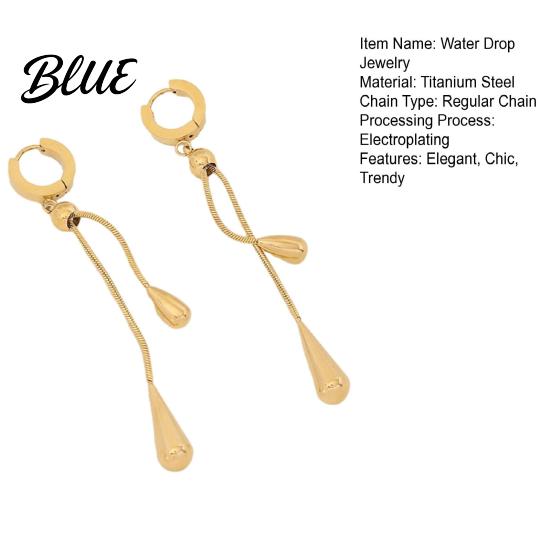 Jewelry Set Electroplating Process Water Drop Adjustable Y Shape Slider