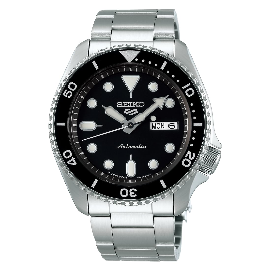 

Seiko Watch Men s Five Sports Style SBSA005, Silver Wristwatch