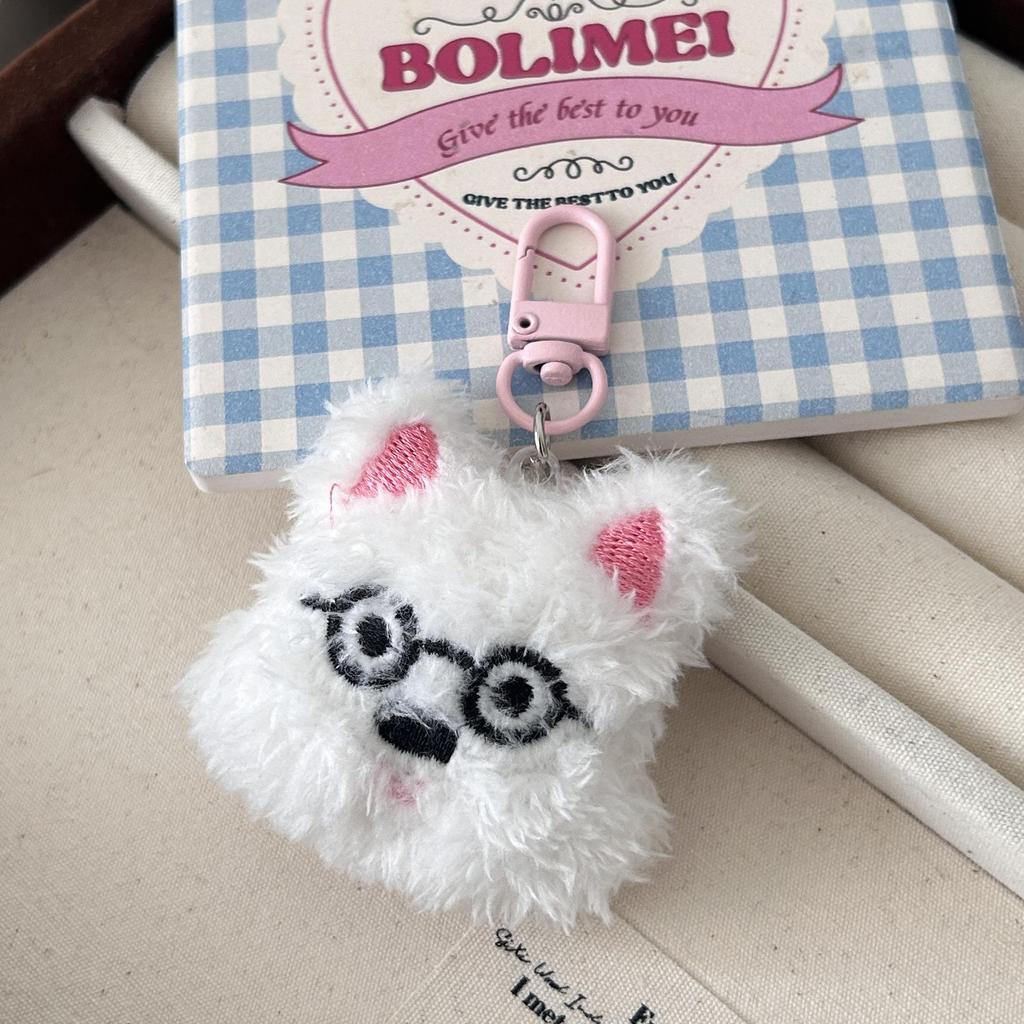 West Highland Plush Puppy Keychain - Cute, Soft Pendant, Sweet Gift for Girls and Friends.