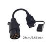 Trailer Connector European 7-Pin To American 4-Pin Without Brake Light Trailer Adapter Vehicle Tow Hitch Wire Plug for Vehicles