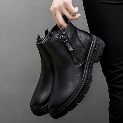 Neue Luxusmarke Herren Chelsea Boots Winter Outdoor Warme Freizeitschuhe Hohe Qualität Echtes Leder Formell Schnee Herren Stiefeletten