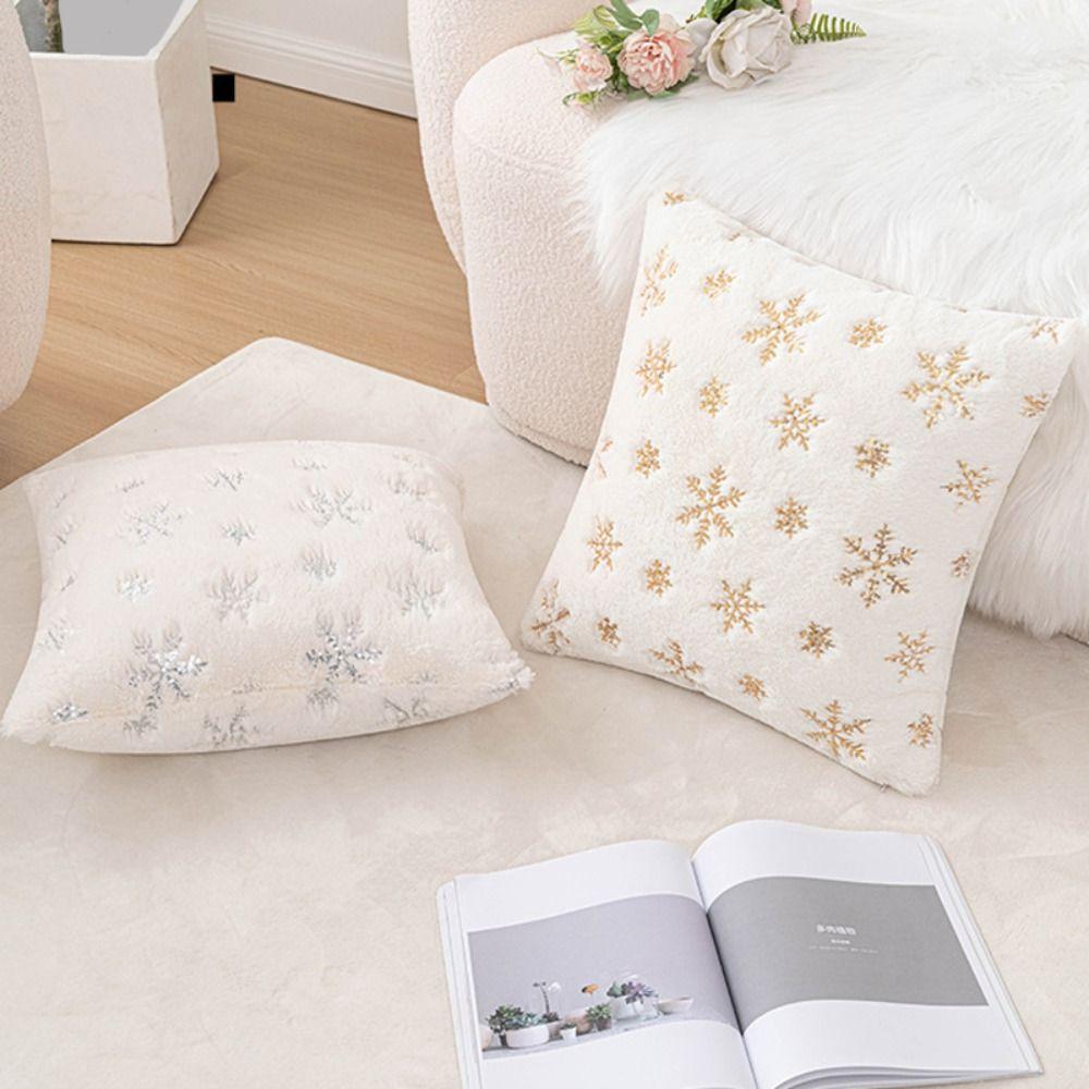 INS Style Christmas Plush Pillowcase Square Cushion Cover Removable Throw Pillowcover Sofa/Bed