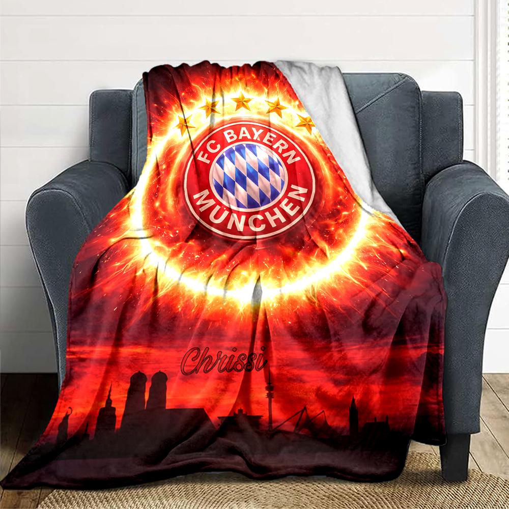 Fc Bayern Munich Team Blankets Flannel Printed Breathable Warm Throw Blanket for Home Office Bedspreads 0708a127