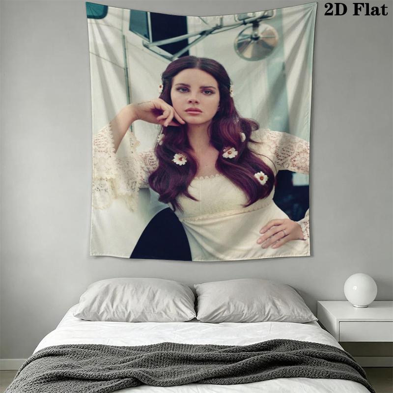 Lana Del Rey Wall Tapestry Aesthetic Wall Hanging Printed Fabric Blanket Decorative Tapestries for Bedroom Living Room Home Decor
