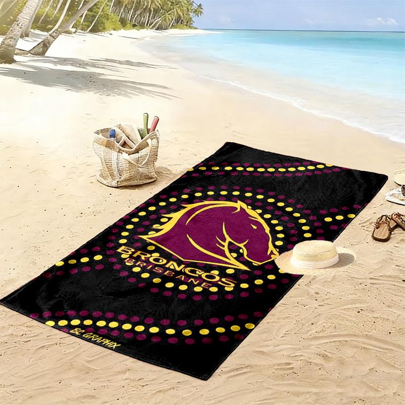 Broncos Soul Print Beach Towel, Large Soft Quick Dry Towel for Beach Camping Swimming