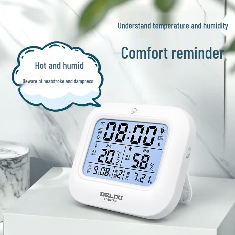 DELIXI ELECTRIC Rechargeable Digital Temperature Humidity Monitor