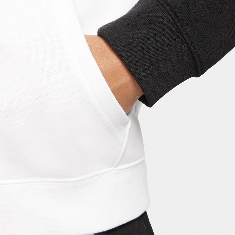 Nike Kids Sportswear Swoosh Color Block Logo Hooded Sweatshirt Kids sweatshirt Black White CJ6968-100